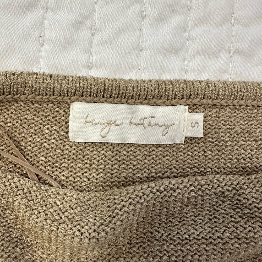 Beige Botany Knit Cut Out Maxi Dress Sand Taupe Size Small - Picture 7 of 16